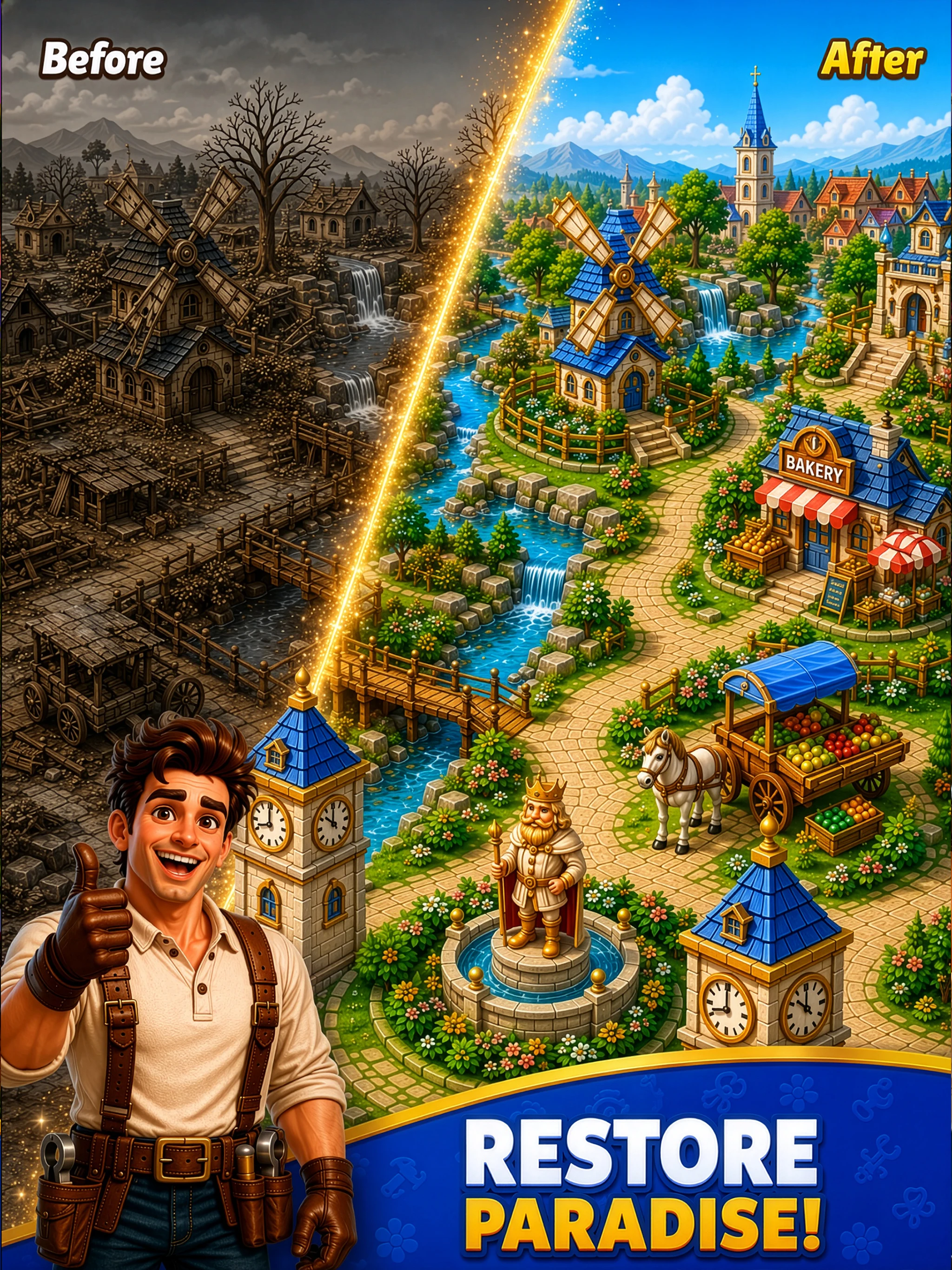 Leo's Paradise Match Adventure screenshot