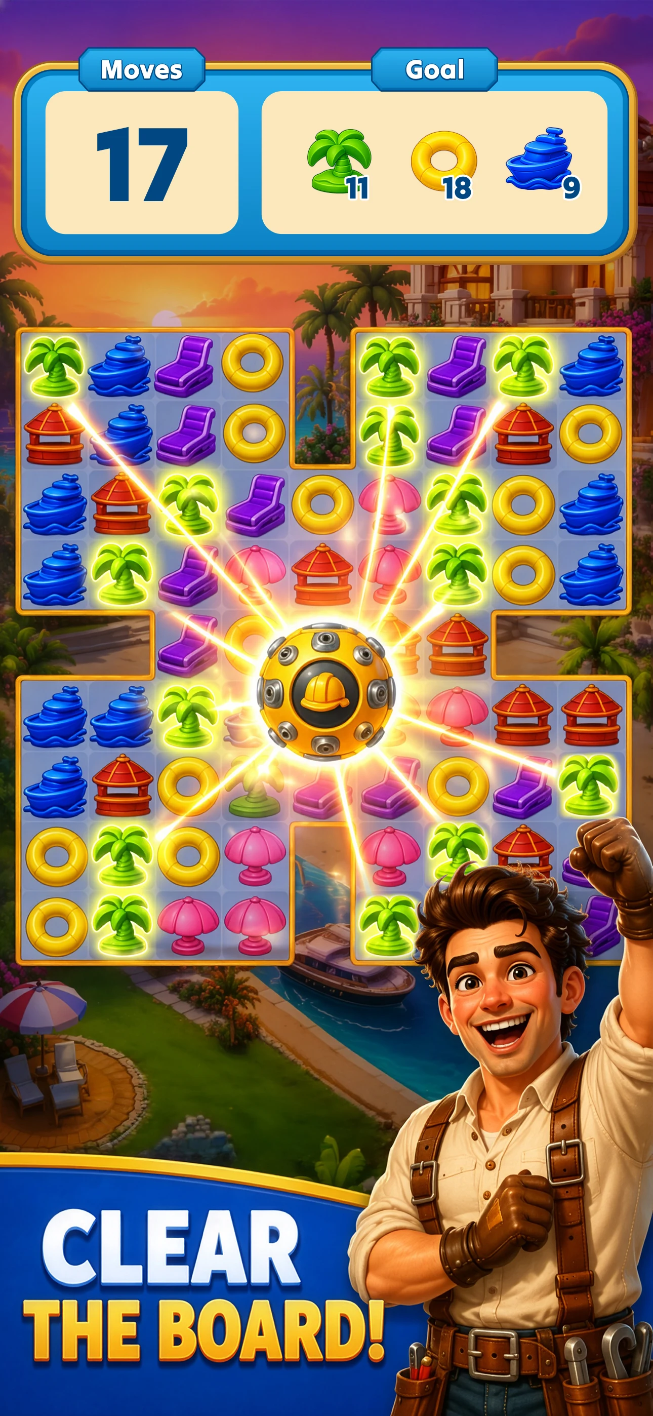 Leo's Paradise Match Adventure screenshot