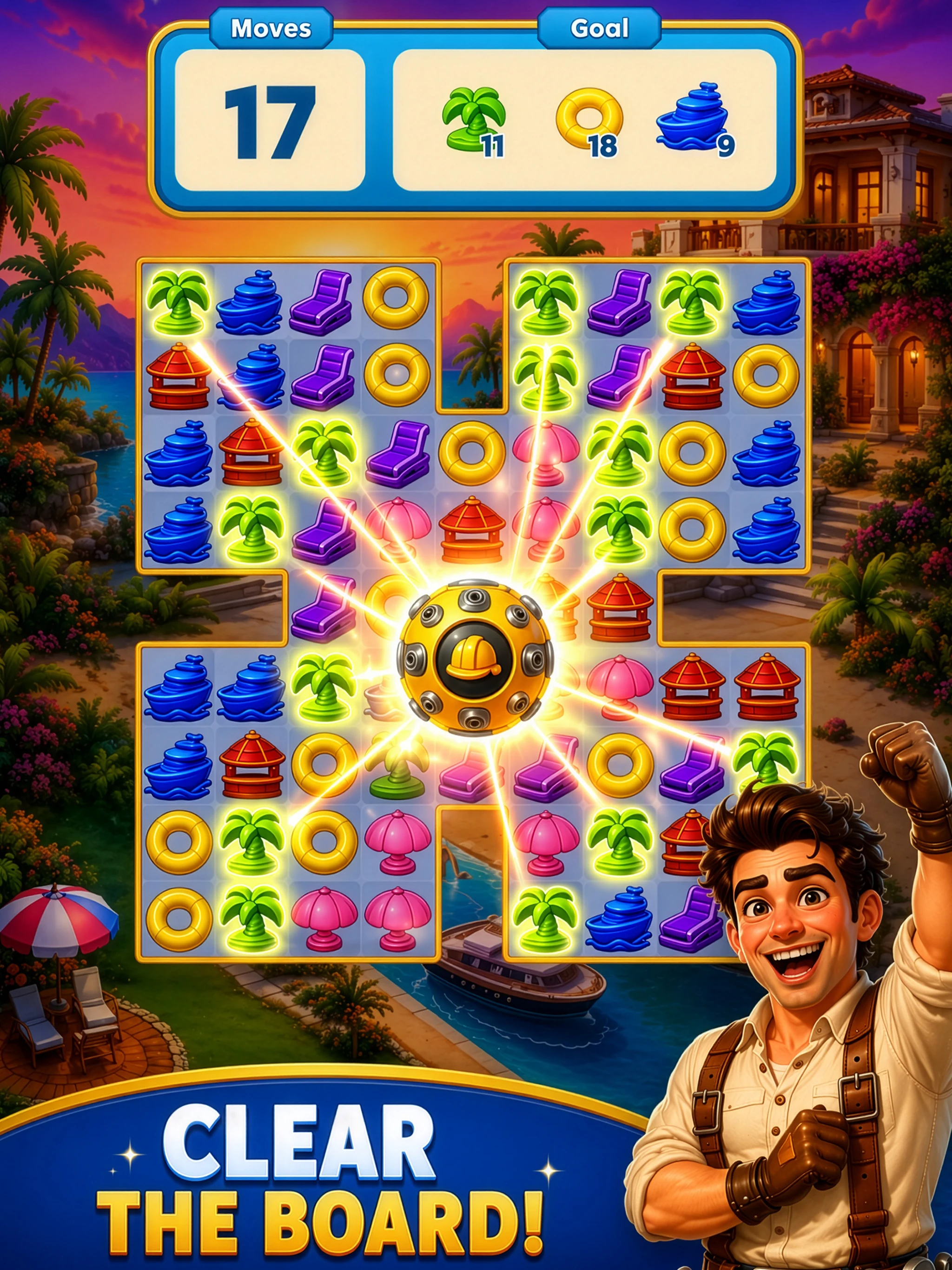 Leo's Paradise Match Adventure screenshot